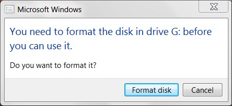 fix raw drive windows prompt to format the drive