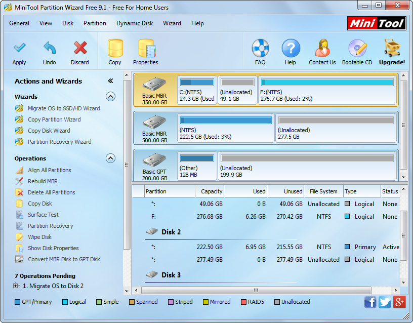 copy hard drive with os to another hard drive with mini tools partition wizard